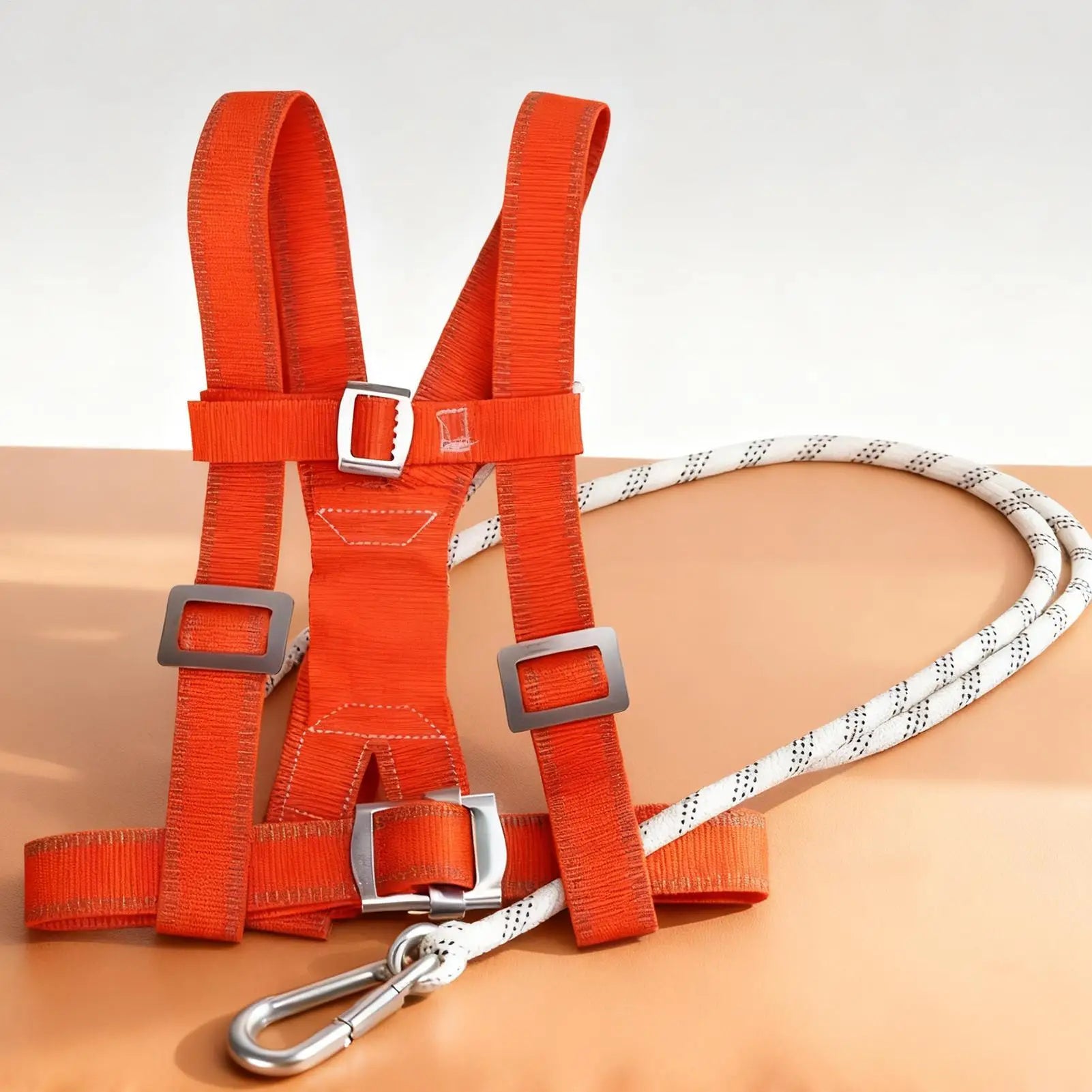 Harness for Construction Shock Absorbing Adjustable Construction Site Body Safety Harness for Men Beginners Professionals Window
