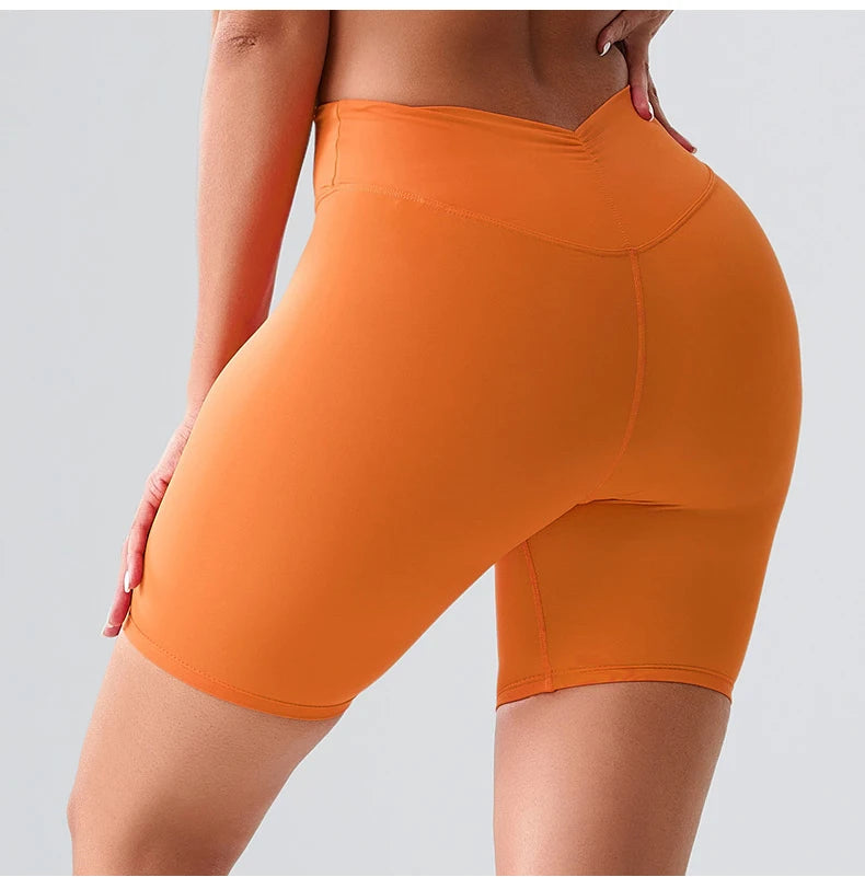 Women Sports Biker Shorts Women High Waist Yoga Shorts Cycling Shorts Push Up Fitness Leggings Tummy Control Yoga Slim Shorts