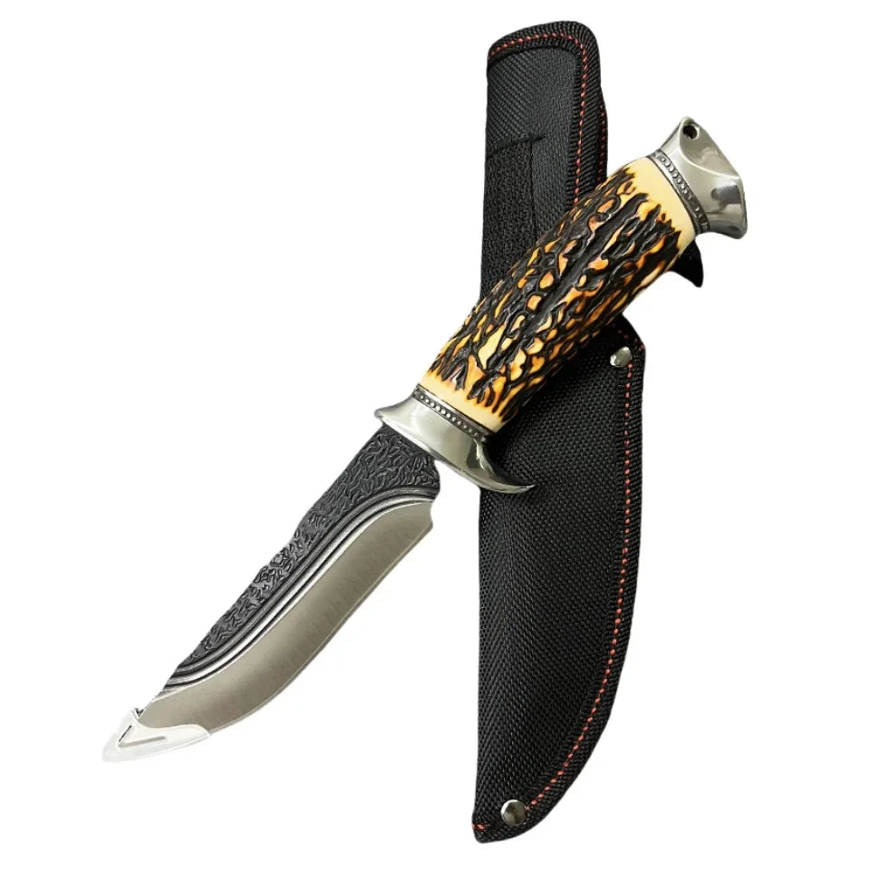 Kitchen-Friendly Meat Cutting Tool - Compact Straight Knife for Portability and High-Hardness Slicing - Ideal for Eating Meat
