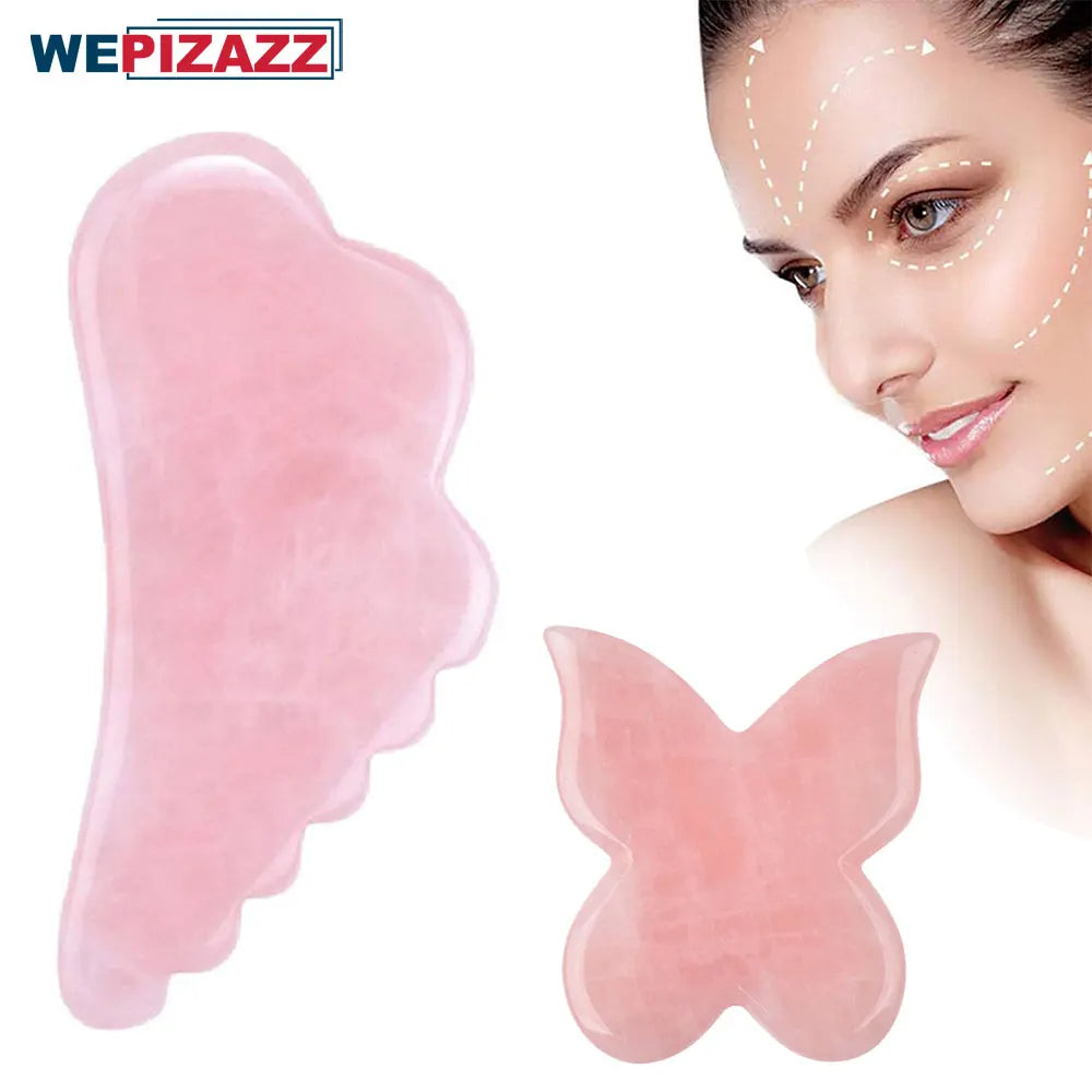 Gua Sha Facial Tools, Jade Gua Sha Massage Tool Comb Edge, Gua Sha Stones for Face, Body Muscle Relaxing Acupuncture Therapy