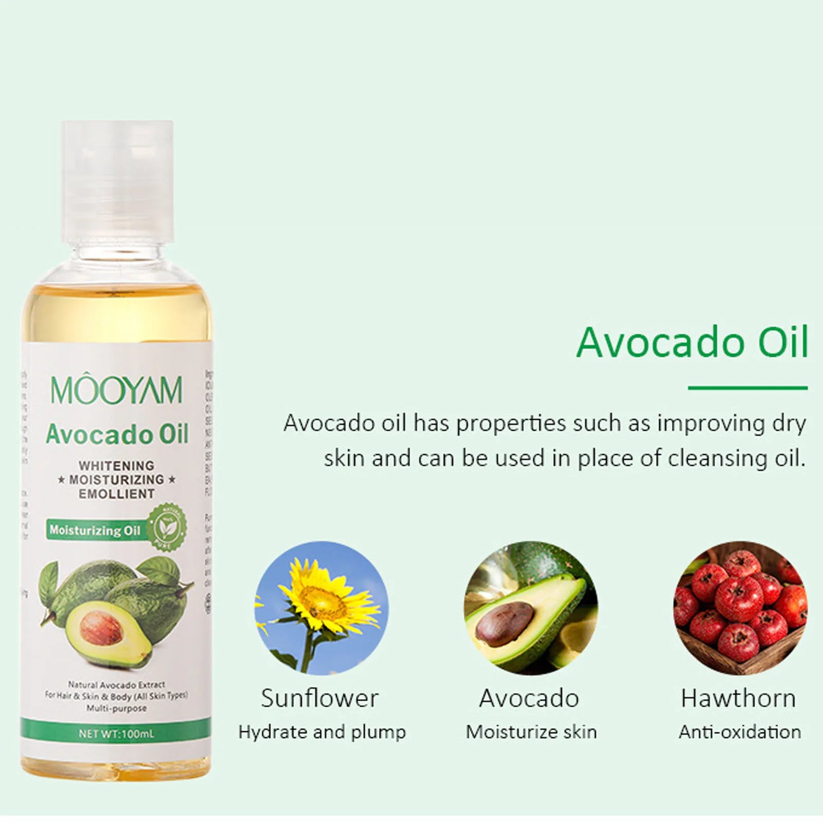 Face Body Coconut Argan Jojoba Castor Avocado Massage Oil Shrink Pore Firming Skin Face Oil Deep Relaxate Skincare Body Oil