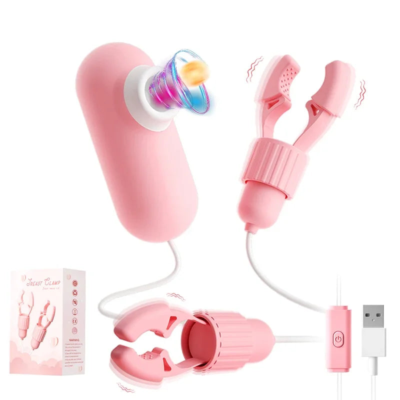 Sensitive Nipple Stimulator with Vibration - Dual-Action Pleasure Device for Women's Intimate Wellness & Massage