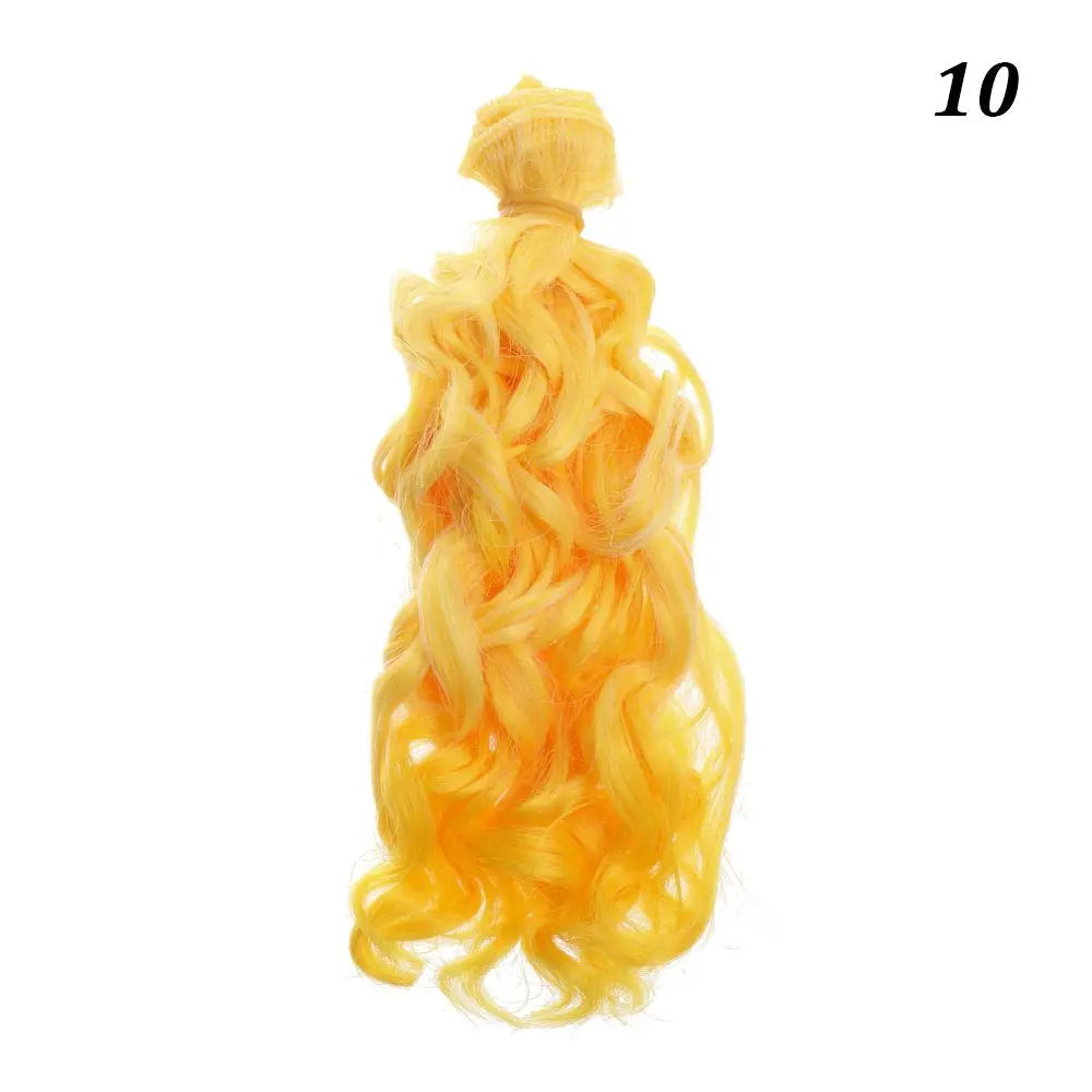 15*100cm Fashion Mini Tresses Doll Hair 1/6 1/4 1/3  High-Temperature Curly Wigs Screw Periwig Toy Toupee Kids Gifts Accessories