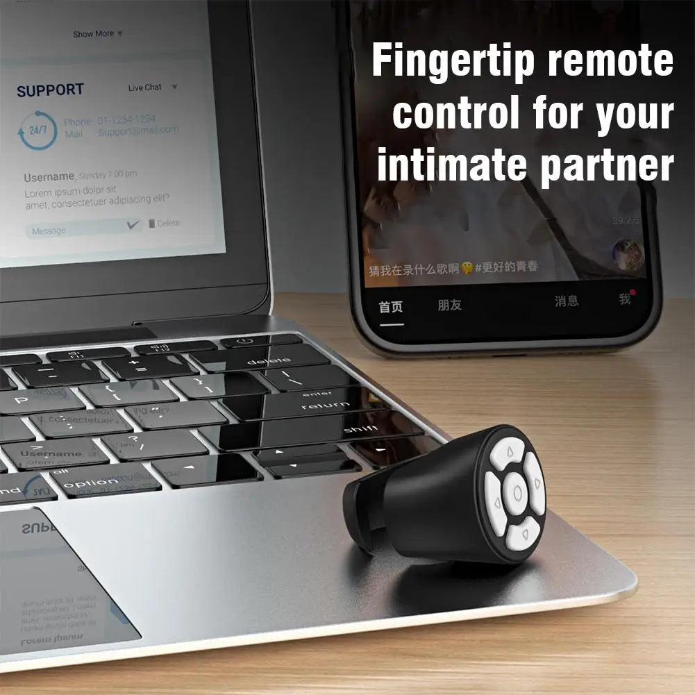 ABS Bluetooth Ring Remote Universal Smartphone/Tablet/Camera Controller Self-Timer for TikTok Page Turner for eBooks