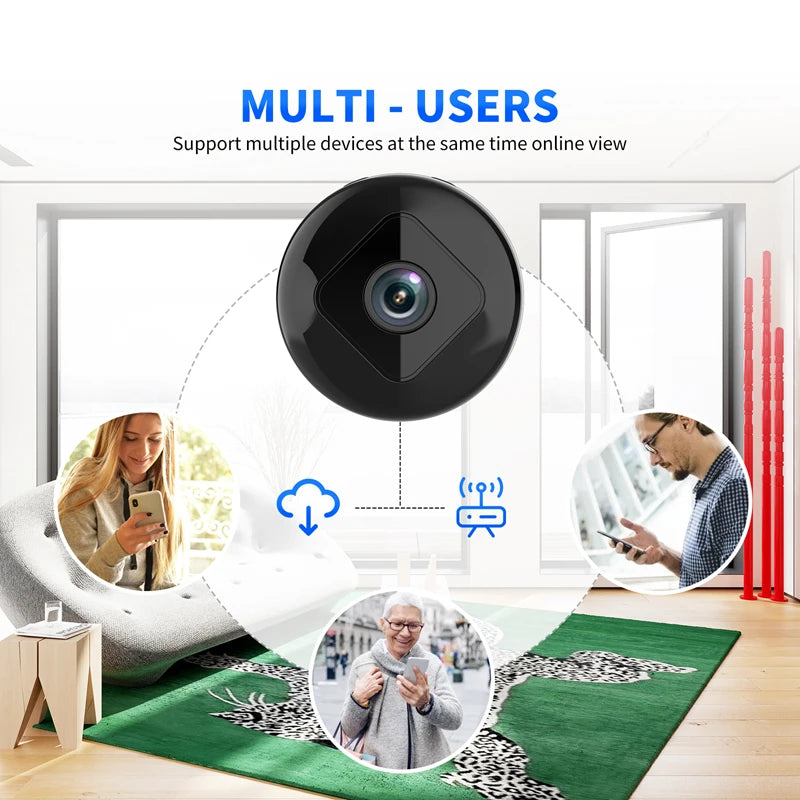 WiFi Security 1080P Camera Wireless Indoor Outdoor Night Vision Motion Detection Battery Powered Cloud Storage Video Recorder