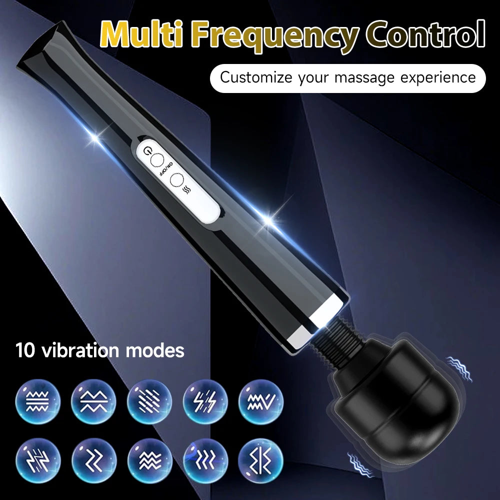 Electric Massager Powerful 10 Speed Body Relaxation Deep Tissue Muscle Relief Back Leg Neck Multifunctional Massage Equipment