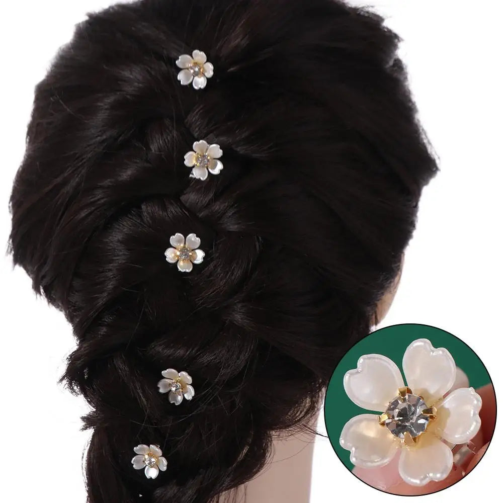 10pcs Dread Locks Flower Decor Hair Ring Metal Cuff Hair Braiding Dreadlocks Beads DIY Charm Hair Braid Rings Clips Men