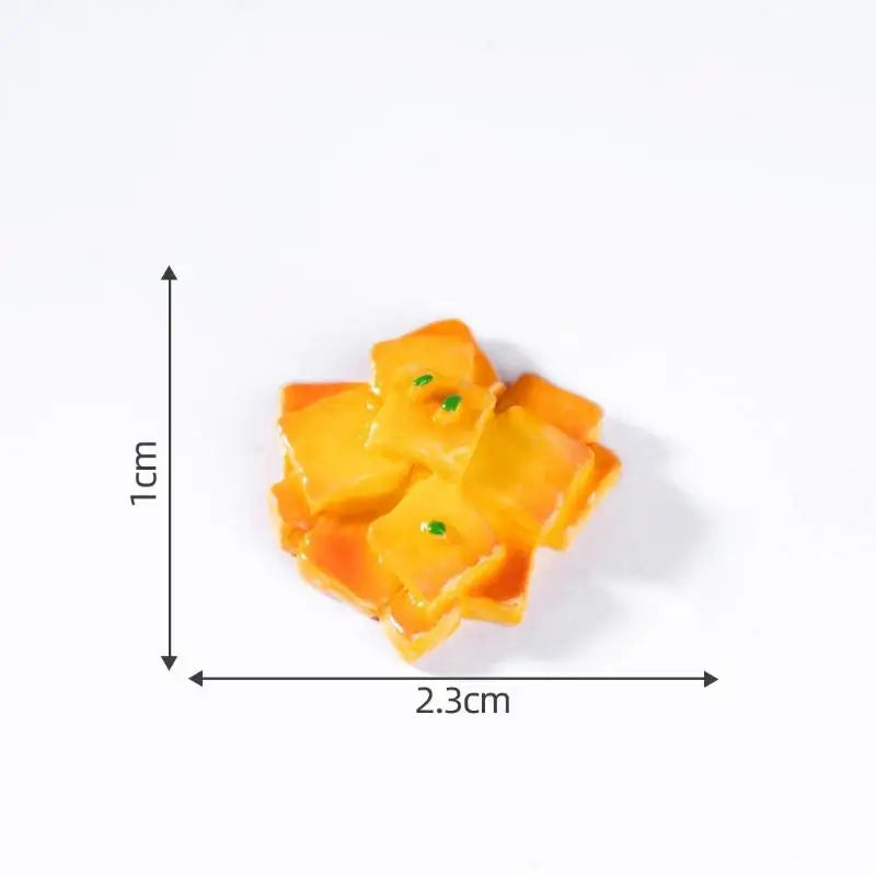 DIY Miniature Dollhouse Kitchen Decoration Accessories; Mini Clay Pot, Plate and Food Model