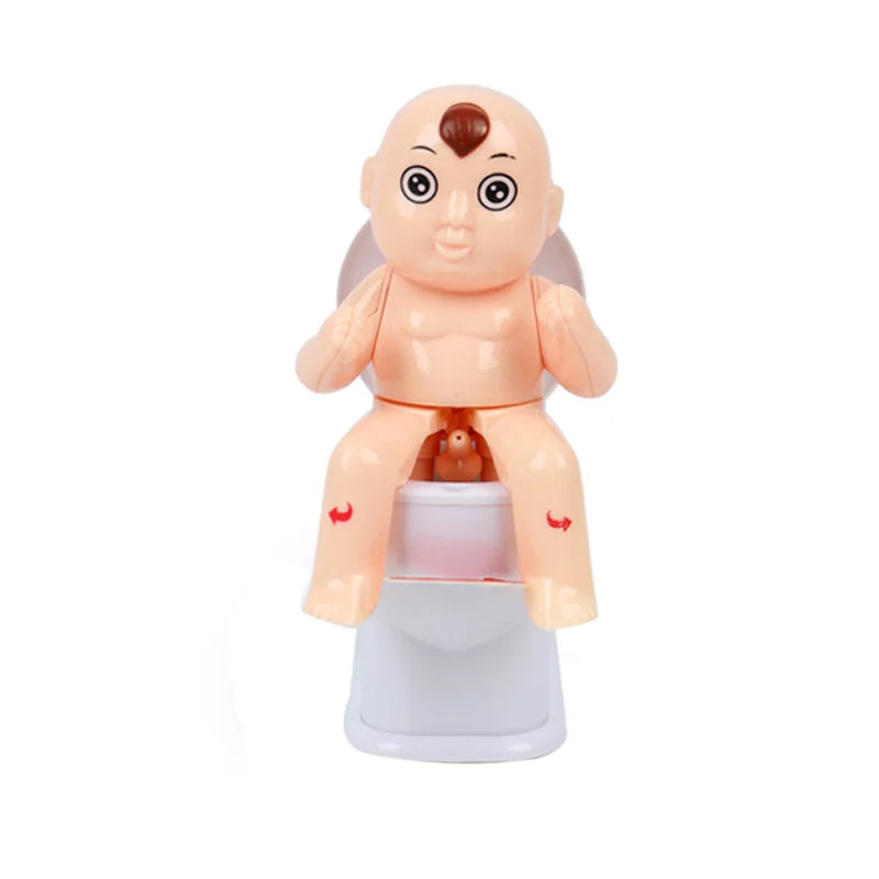 Adult Stress Reliever New Trick Water Spraying Toilet Toy Funny Water Jetting Toilet Doll for Children Play Game Prank Joke Gift