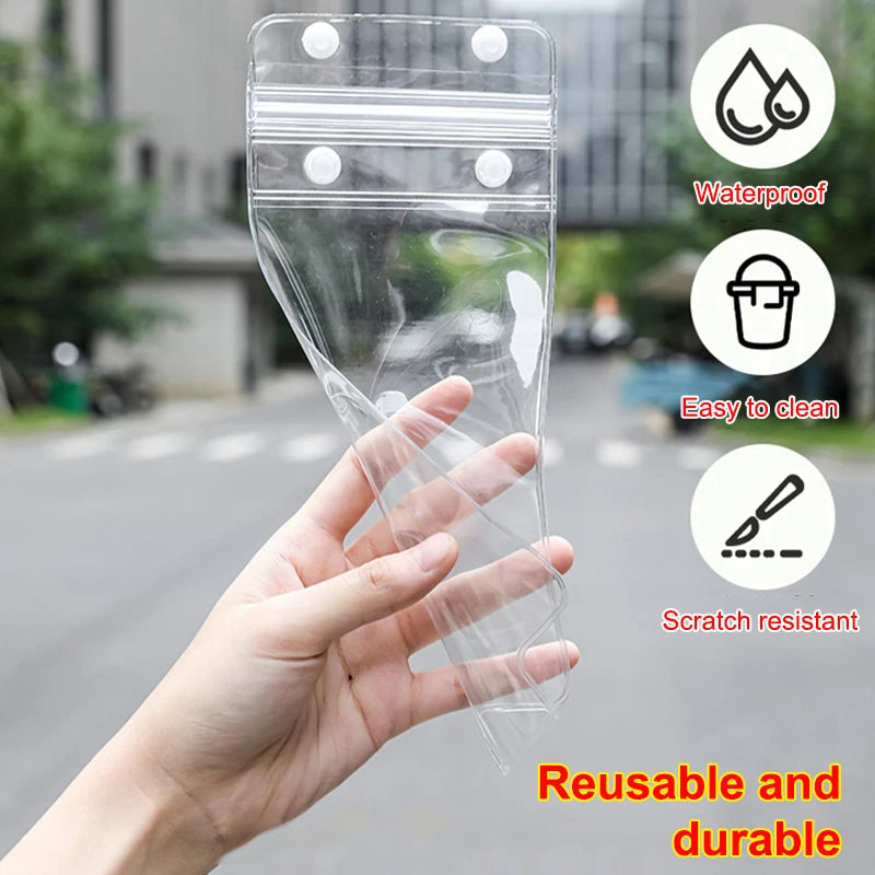 5PCS Waterproof Phone Cover Clear Case for Rider Motocycle Ridding Rainproof Phone Pouch Dry Bag Touchable Screen for Charge