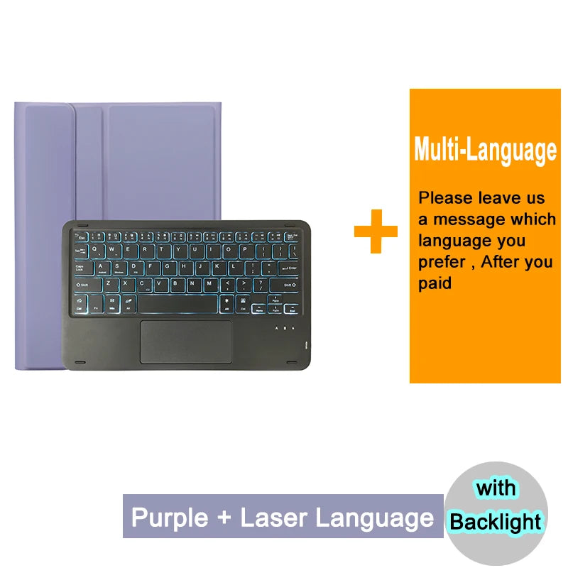 Bluetooth Keyboard Case For Honor Pad V9 GT 11.5 2025 Pad 10 Pro 11.5 inch Tablet Case Russian Arabic Hebrew Spanish Keyboard
