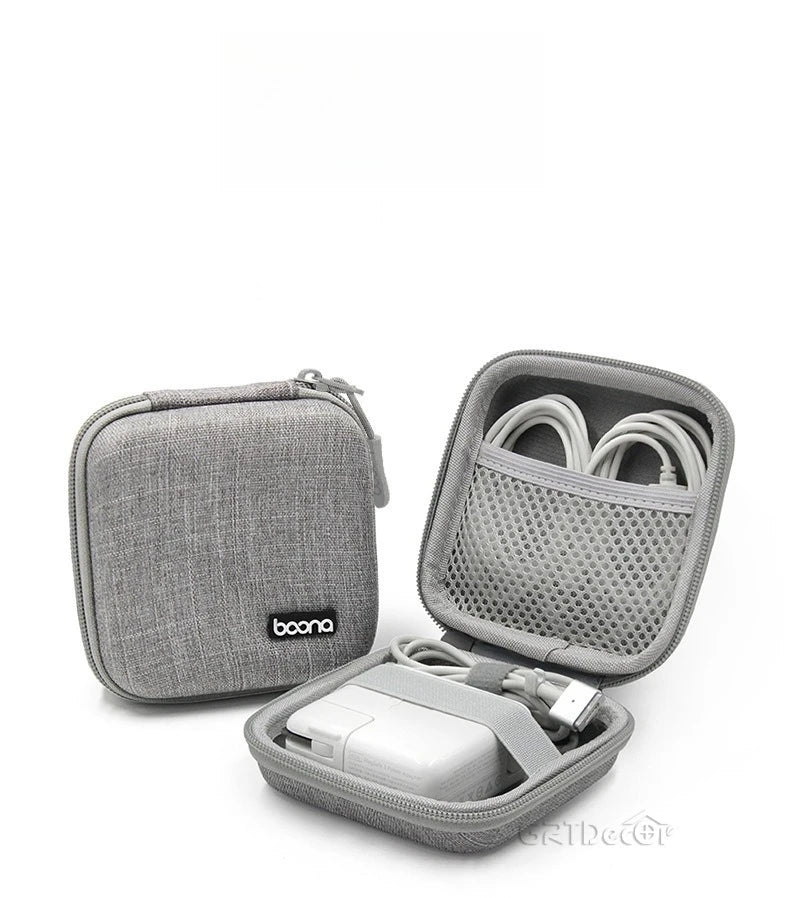 Shockproof Electronics Organizer Case for Power Adapter Cable Storage Bag Bluetooth Earphone Case Travel Small Tech Gadget Pouch