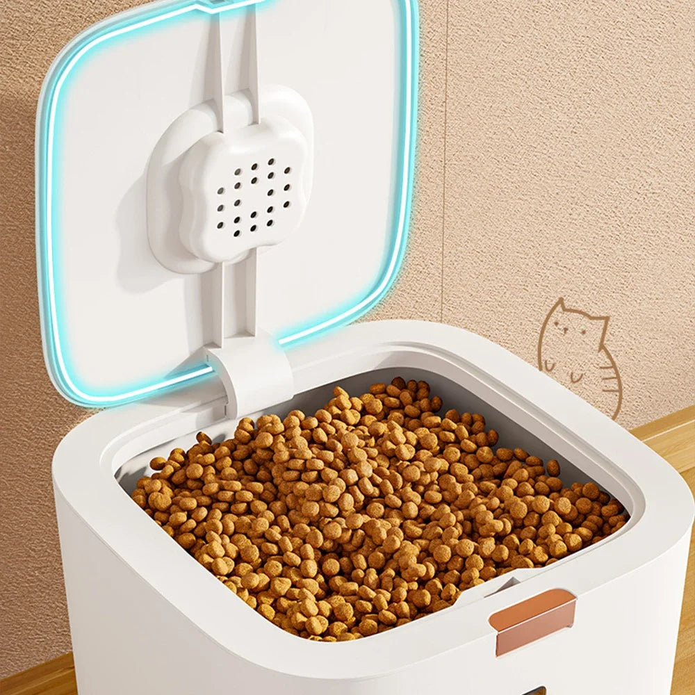 Pet Food Storage Barrel Large Storage Barrel Food Sealed Moisture-proof Cat Food Barrel Storage Cat Food Dog Food Barrel CatBowl