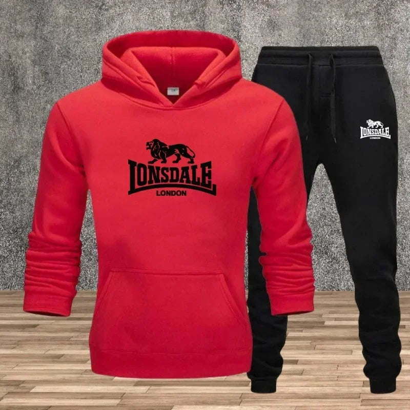 Men's Set Hooded Sweatshirts Sweatpants Autumn Winter Male Daily Casual Sports Jogger Suit 2026 Urban Fashion Hoodies Sportswear