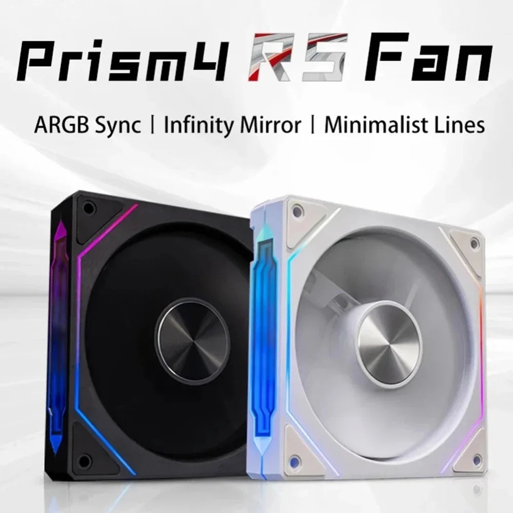 PRISM 4 PRS ARGB CPU Fan 4PIN PWM Silent Chassis Fan 120mm Infinite Mirror 5V 3PIN Motherboard Light Sync Case Cooler Fan