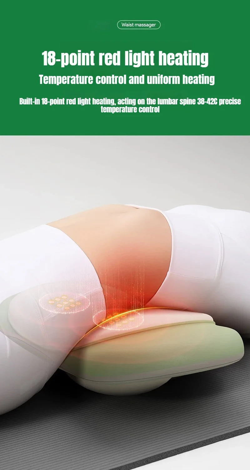 Electric Lumbar Massager Waist Back High-Frequency Vibration Massager Waist Spine Support Airbag Traction Massage Machine