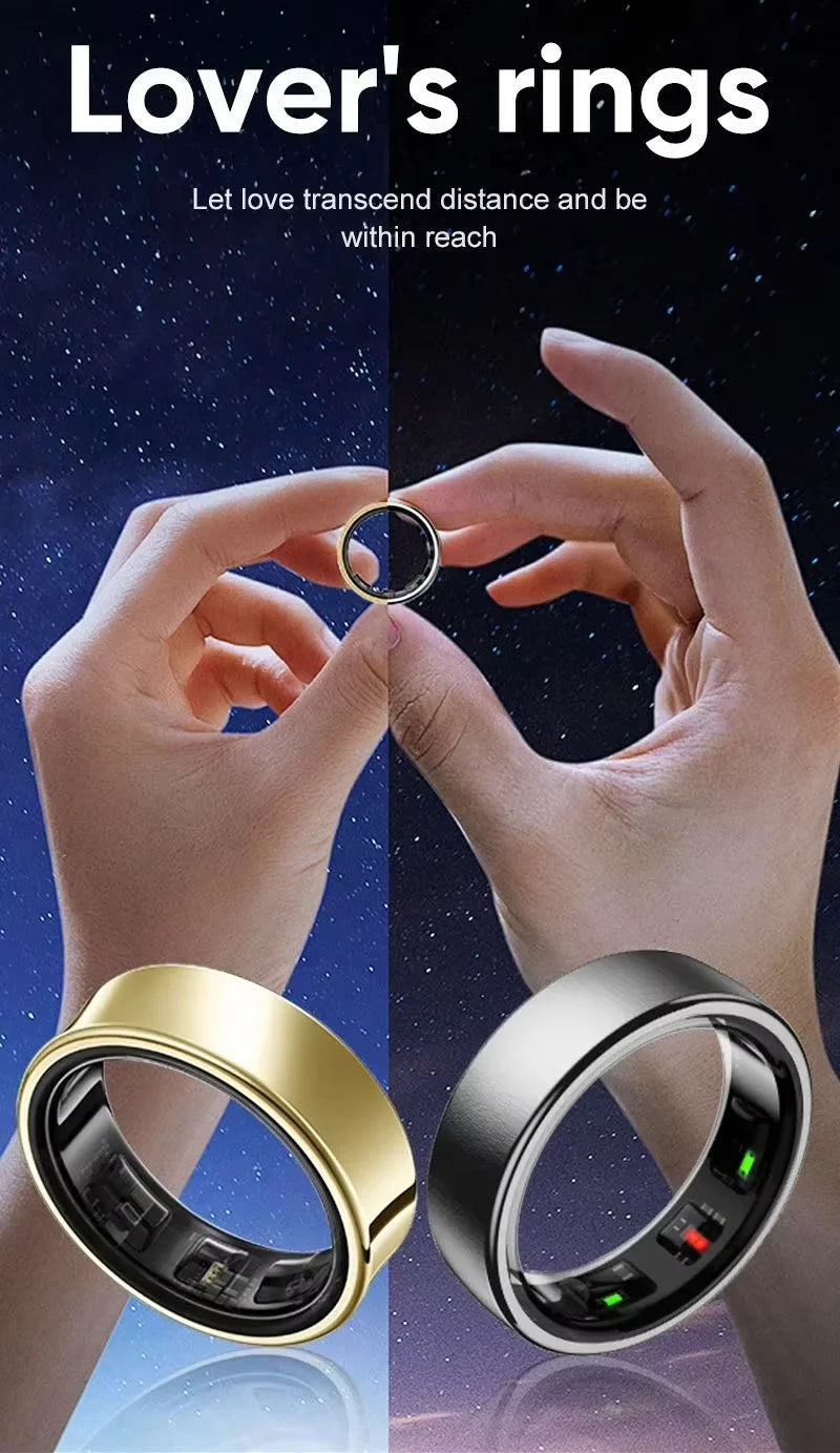 R10 Smart Ring with Charging Case Men Women Health Sleep Heart Rate Monitoring Smartring IP68 & 5ATM Waterproof Multi-sport Mode