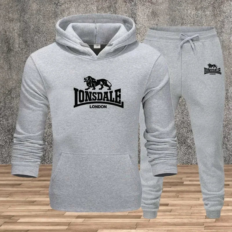 Men's Set Hooded Sweatshirts Sweatpants Autumn Winter Male Daily Casual Sports Jogger Suit 2026 Urban Fashion Hoodies Sportswear