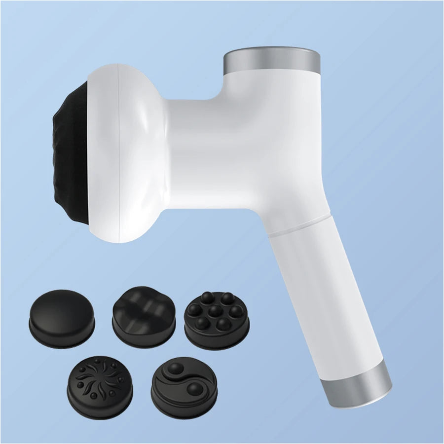 USB body massager, fat pushing device with 8 levels of strength and 5 interchangeable massage heads