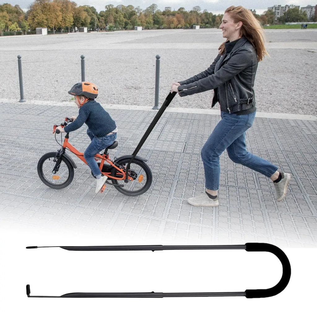 Bike Training Bar Child Cycling Safety Trainer Push Stick, Kids Cycling Riding Balance Teaching Attachment Stick for 3-8 Year