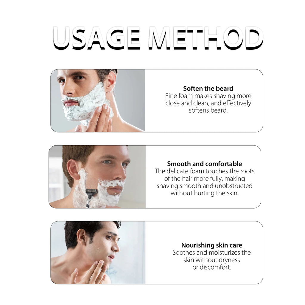 Man Shaving Soap Gentle Clean Keep Fresh Smooth Texture Foam Rich Reducing Irritation Men Beard Care Soap Effect Protect