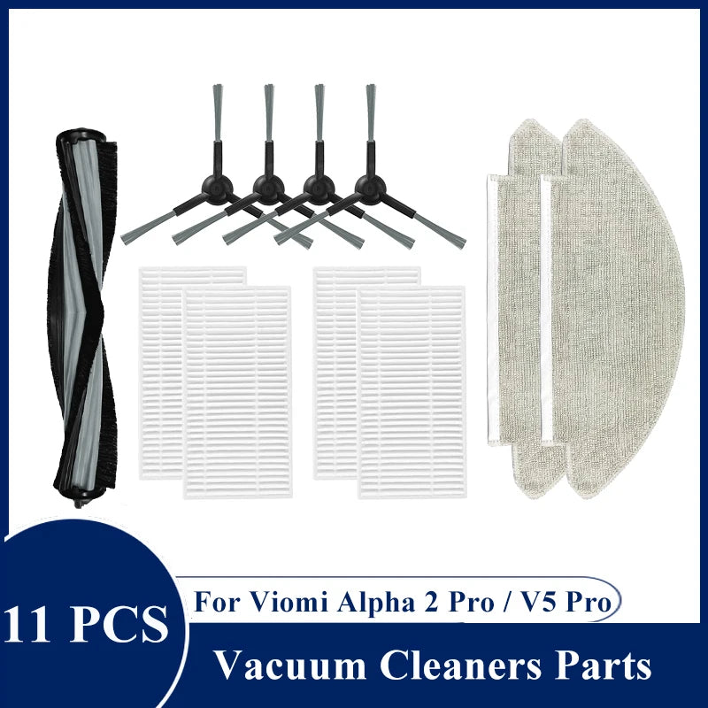 For Viomi Alpha 2 Pro / V5 Pro / V-RVCLM27B / V-RVCLM40B Vacuum Cleaner Parts Replacement Main Side Brush Filter Mop Accessory