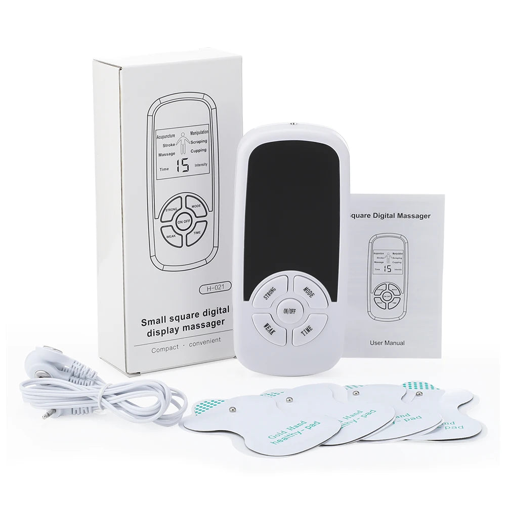 6 Modes Tens Electric Massager Muscle Relax Device Full Body Stimulator Back Waist Knee Healthy Care Patchs Digital Massage Tool