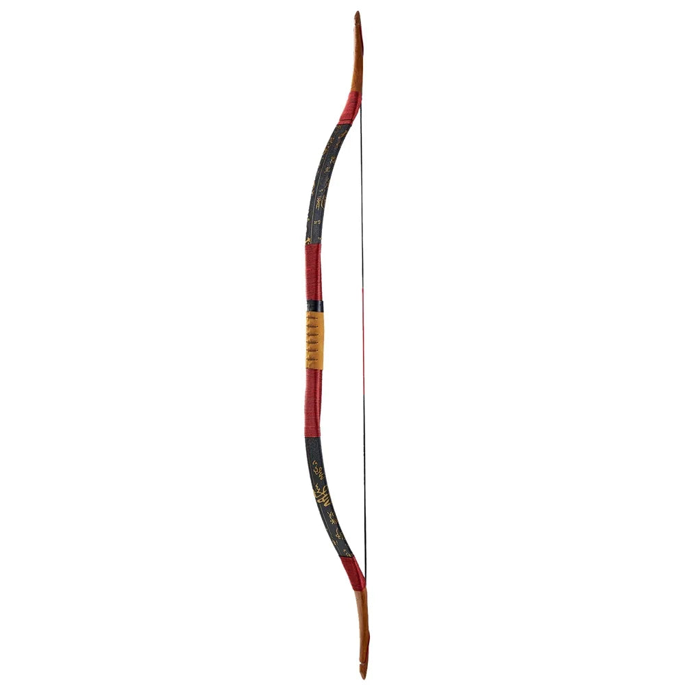 Toparchery Traditional Bow 15-50lbs Handmade Wooden Longbow Sports Shooting Recurve Bow Outdoor Hunting Practice