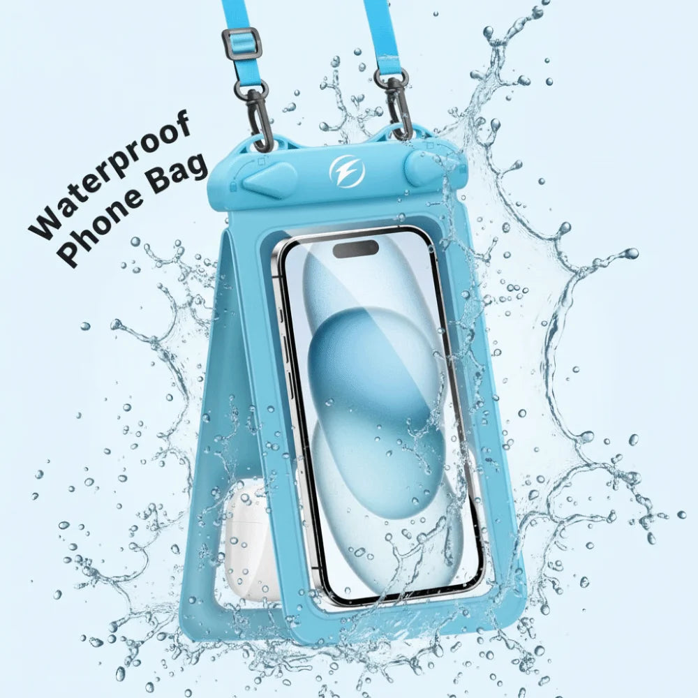 Double Pocket Waterproof Phone Bag Transparent Touch Screen Mobile Phone Waterproof Bag Universal Underwater Dry