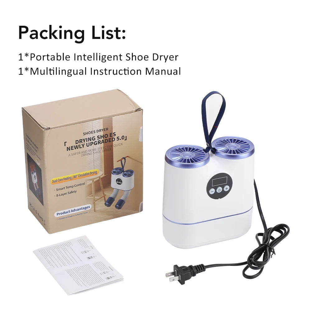 Portable Dryer Folding Drying Clothes Rack Heat By Shoe Drying Machine for Home Fast Drying Foot Dryer Machine EU/US Plug