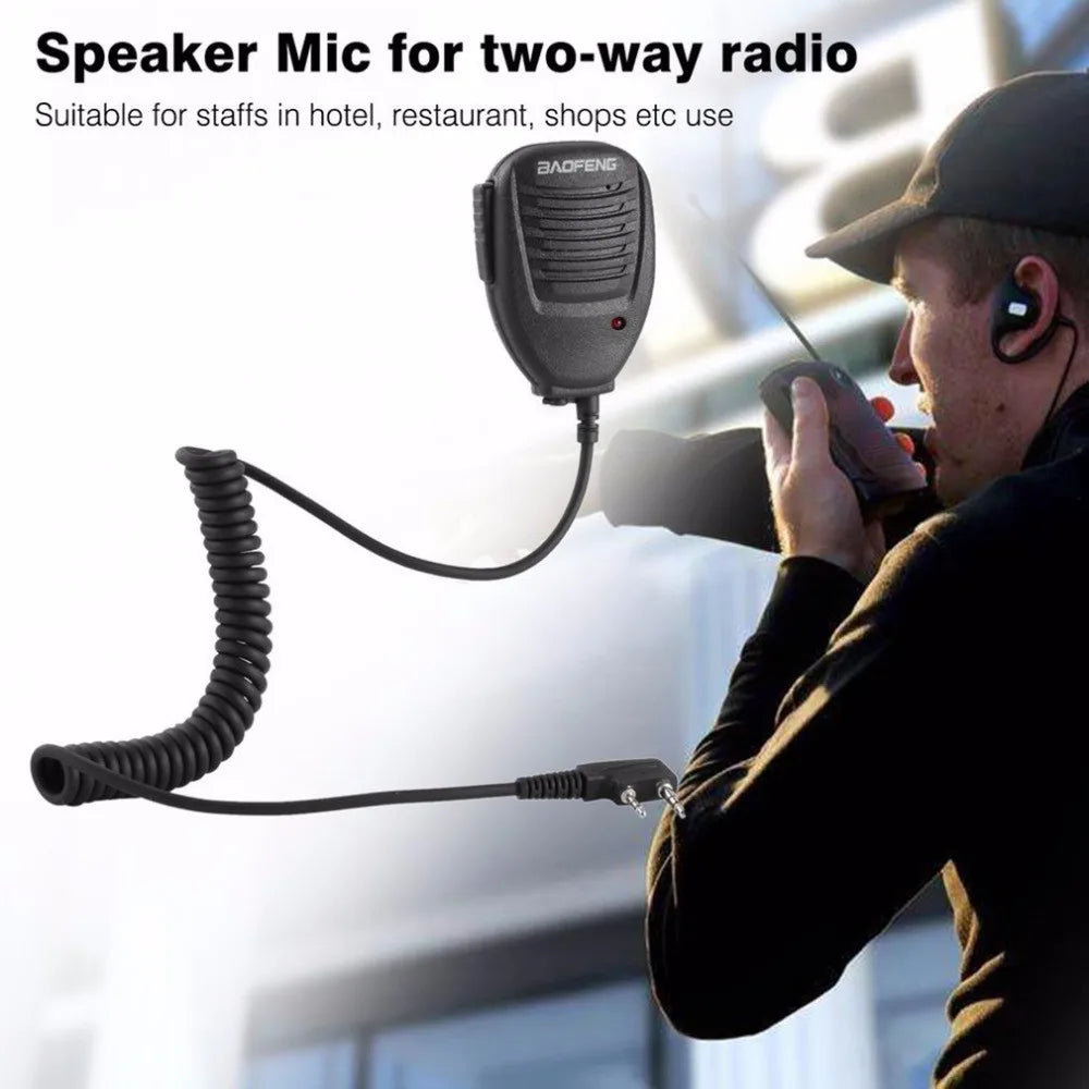 Speaker Microphone For Baofeng 888S 5R UV82 8D 5RE 5RA Speaker Mic Headset Two Way Radio Handheld Speaker Walkie Talkie