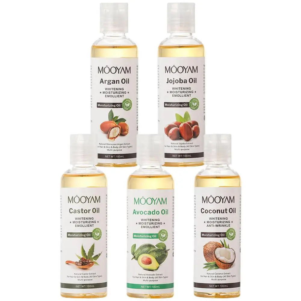 Face Body Coconut Argan Jojoba Castor Avocado Massage Oil Shrink Pore Firming Skin Face Oil Deep Relaxate Skincare Body Oil