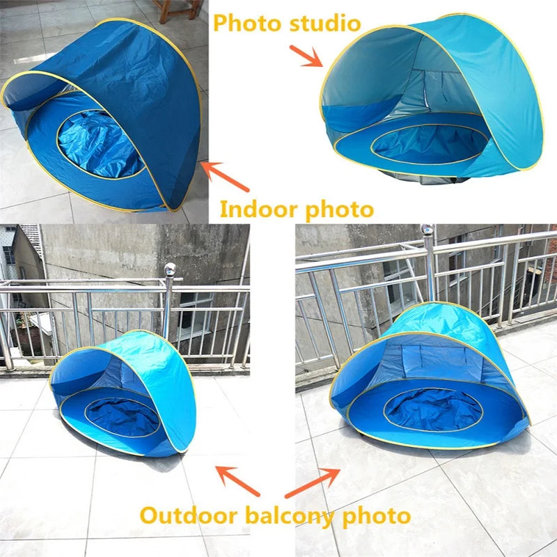 Baby Beach Tent Shade UV Protection Sun Shelter Infant Outdoor Toys Swimming Pool House Beach Tent Toys for Kids Children