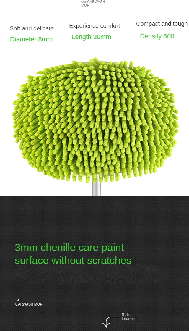 Car Cleaning Tools Car Detailing Cleaning Brush Adjustable Super Absorbent Telescoping Long Handle Cleaning Mop Auto Accessories