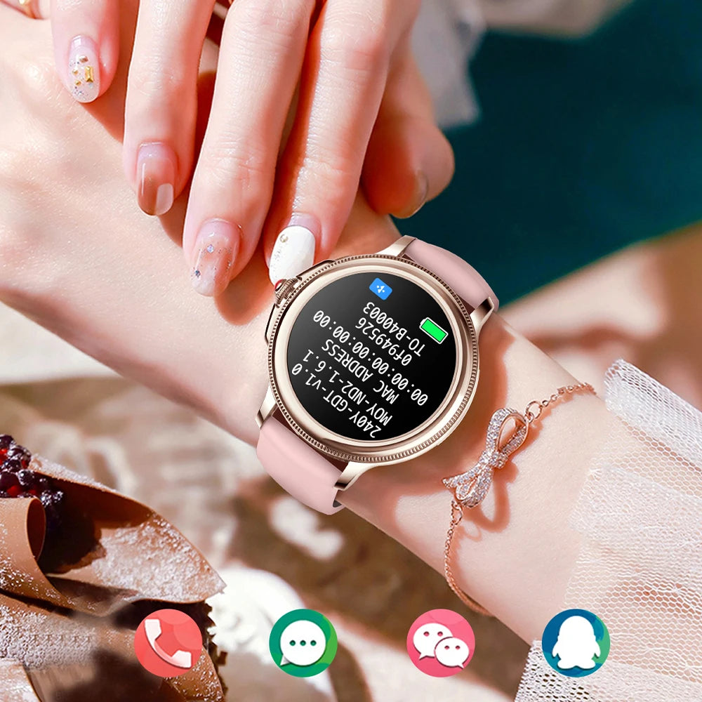 Smart Watch for Women 1.2" Bluetooth Call 100+ Sport Modes Fitness Tracker with Heart Rate/Sleep/SpO2 Monitor IP67 Waterproof