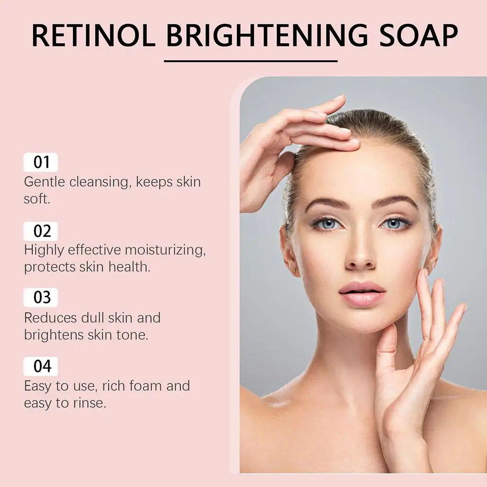 Retinol Brightening and Spot Removing Cleansing Soap Deeply cleanse repair the skin fade dark spots fine lines Korean nursing