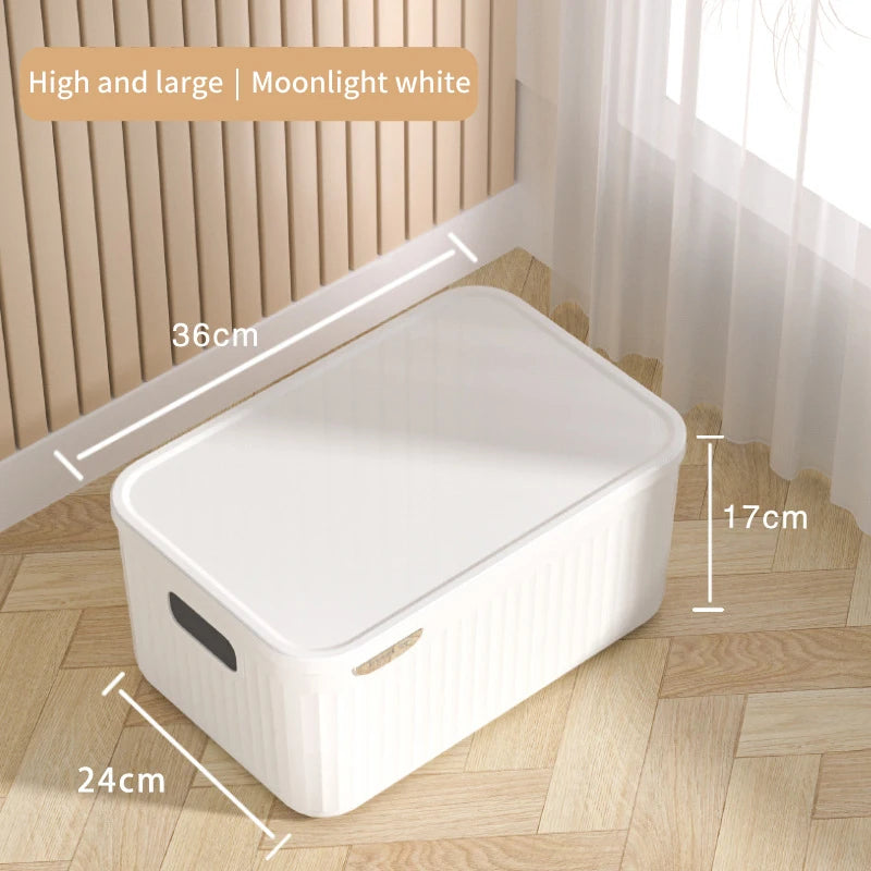 Home Wardrobe Clothes Organizer Plastic Toy Storage Boxes for Bedroom Cabinets Drawers Cosmetic Makeup Doll Accessory Container