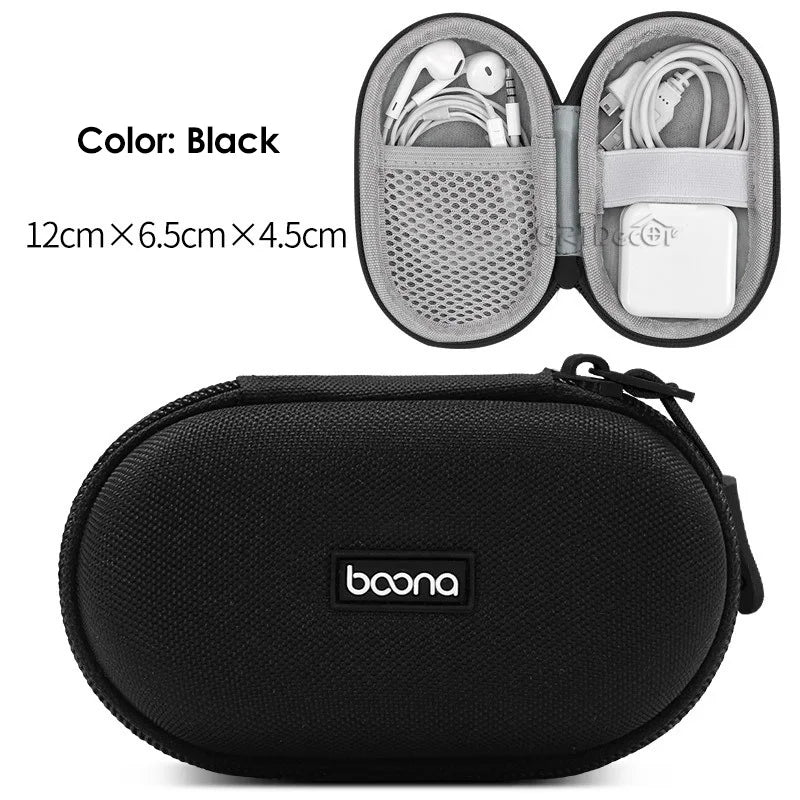 Shockproof Electronics Organizer Case for Power Adapter Cable Storage Bag Bluetooth Earphone Case Travel Small Tech Gadget Pouch