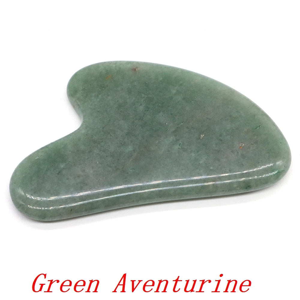 GuaSha Jade Facial Beauty Scraping Massage Tools Firm Skin Care Face Gua Sha SPA Physical Therapy Gue Che Roller Natural Stone