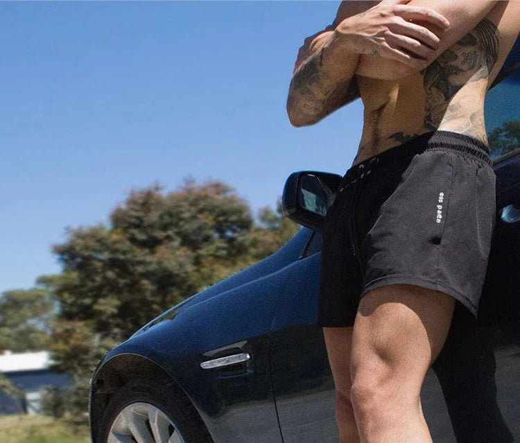 Men Hot Shorts Light Weight Thin Short Pants Running Squat Fitness Shorts Men GYM Wear Quick-drying Drawstring Shorts