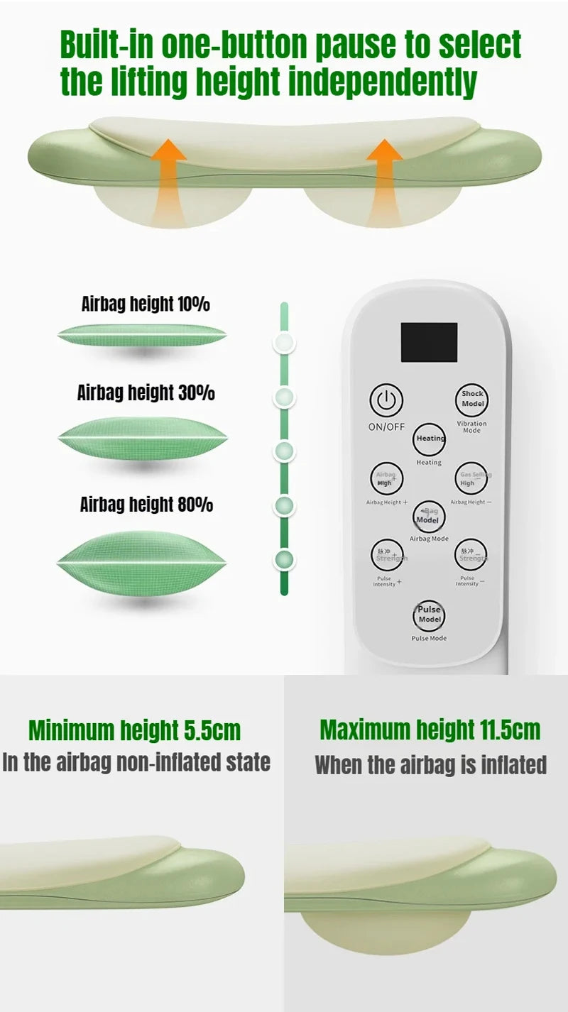 Electric Lumbar Massager Waist Back High-Frequency Vibration Massager Waist Spine Support Airbag Traction Massage Machine