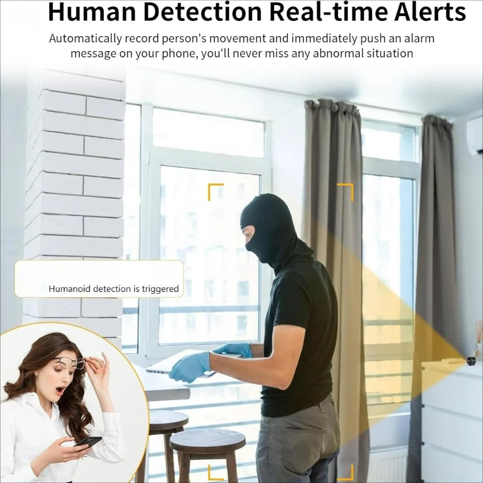 HD Wireless Wifi Indoor Camera Night Vision Mini Security Surveillance Baby Monitor - Safety Cam for Home