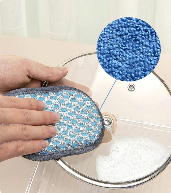 Kitchen Cleaning Sponge Double Sided Sponge Scrubber Sponges For Dishwashing Scouring Pad Dish Cloth Kitchen Cleaning Tools