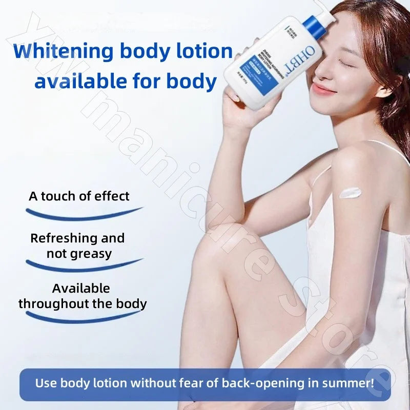 OHBT Brightening Body Lotion Nourishing Fruit Acids To Reduce Melanin Long-lasting Moisturizing Chicken Skin Removal 300ml