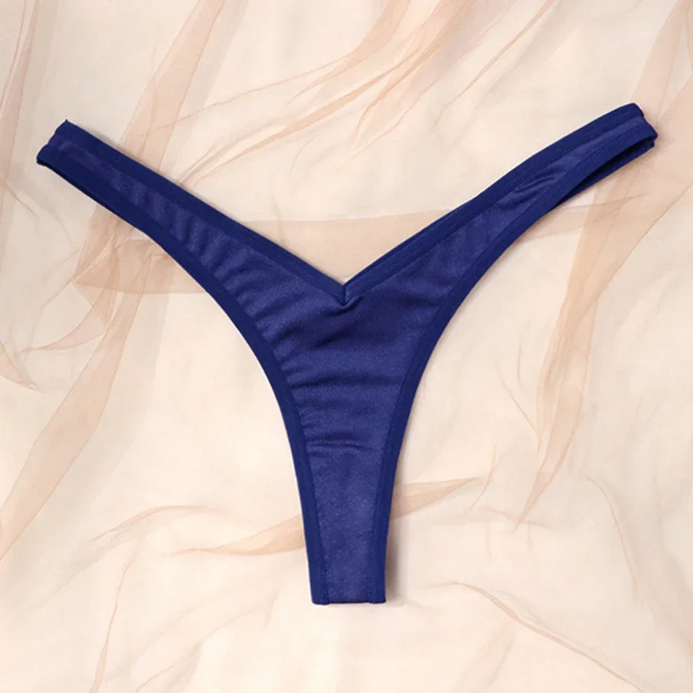 Women Sexy V Waist Sexy Sports Thongs G-string Breathable Panties Low Waist Underwear Knicker T Pants Elastic Bikini Underpants