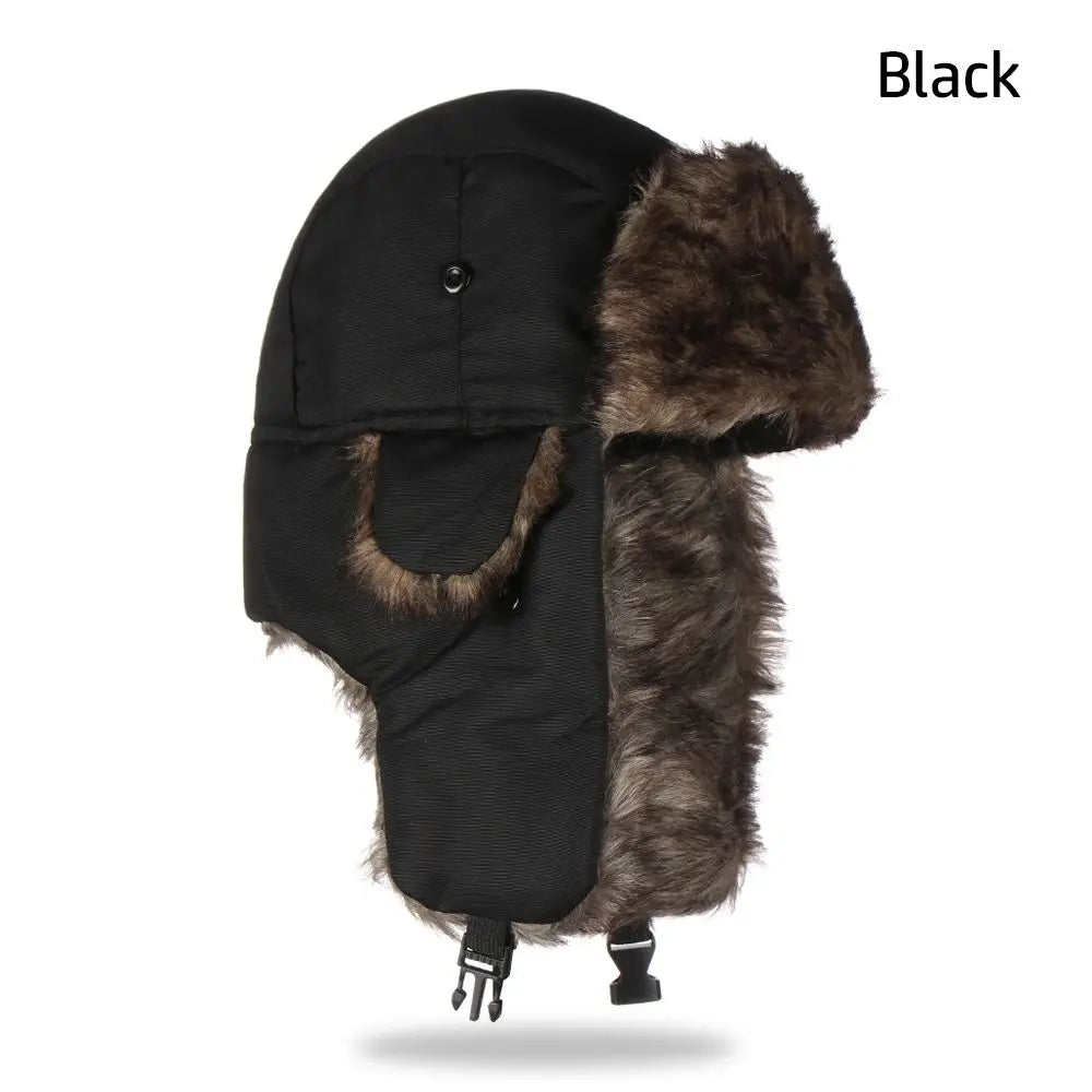 Men Women Trapper Bomber Hats Russian Ushanka Warm Winter Fur Earflap Ski Hat