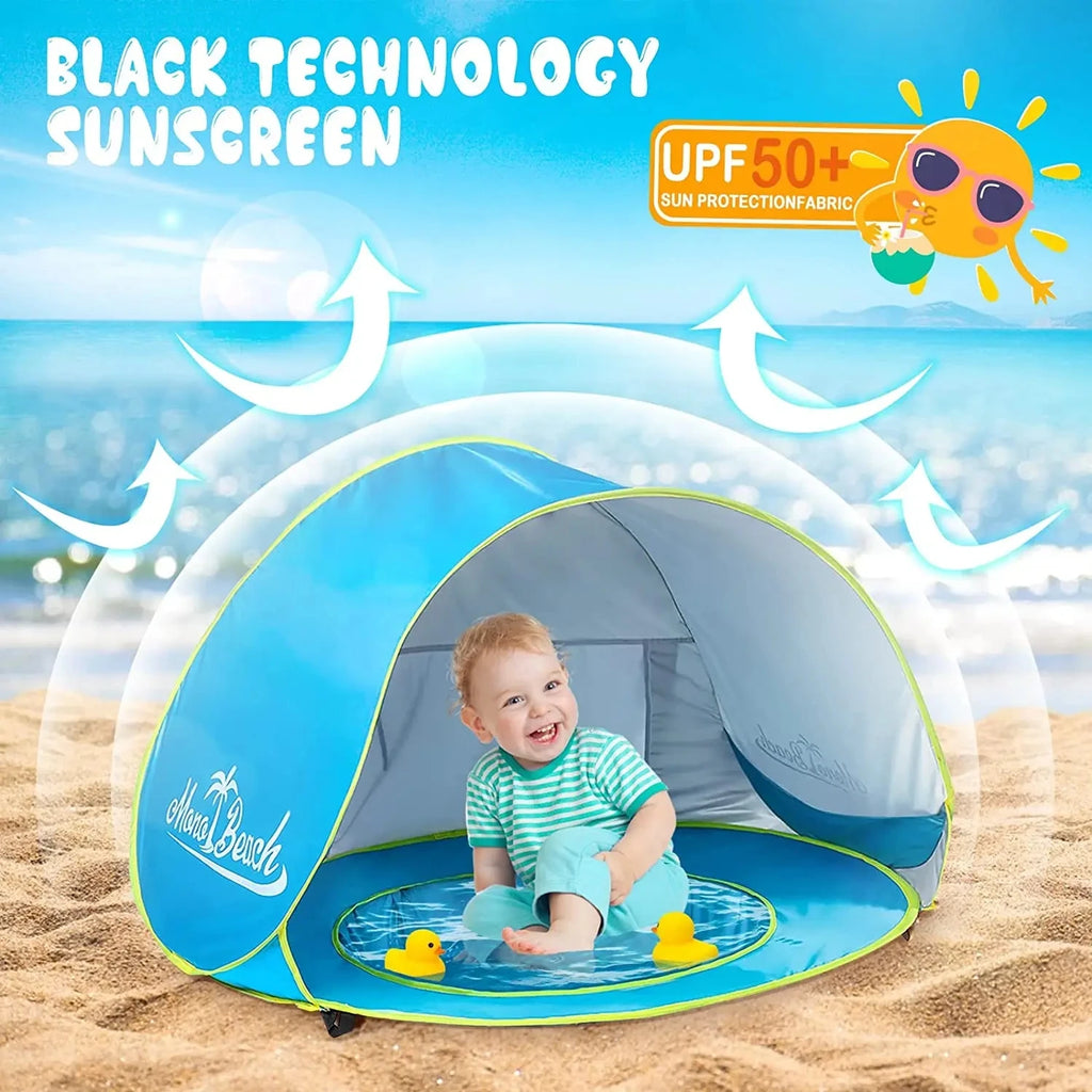 Baby Beach Tent Shade UV Protection Sun Shelter Infant Outdoor Toys Swimming Pool House Beach Tent Toys for Kids Children