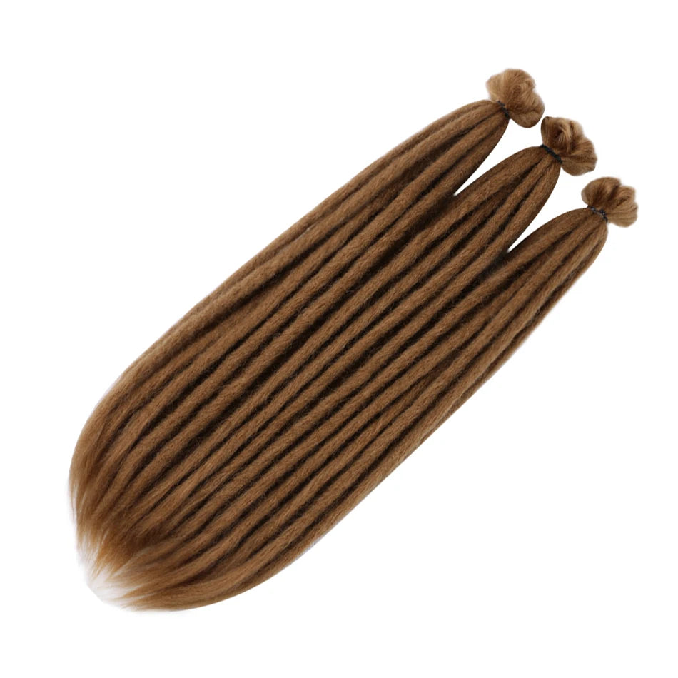 Synthetic Handmade Dreadlocks Hair Extensions Natural Braiding Hair For Black Women Crochet Hair Ombre Colored Crochet Braids