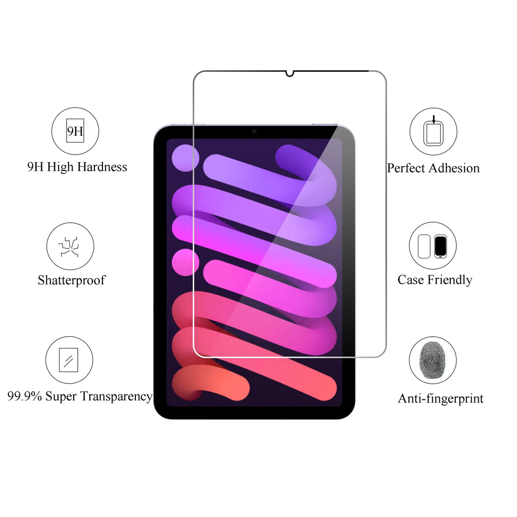 2PCS Tempered Glass Screen Protector for iPad Mini 7 6 a17 Pro 8.3 inch Mini 4 5 7.9 2024 2021 Tablet Accessories Film