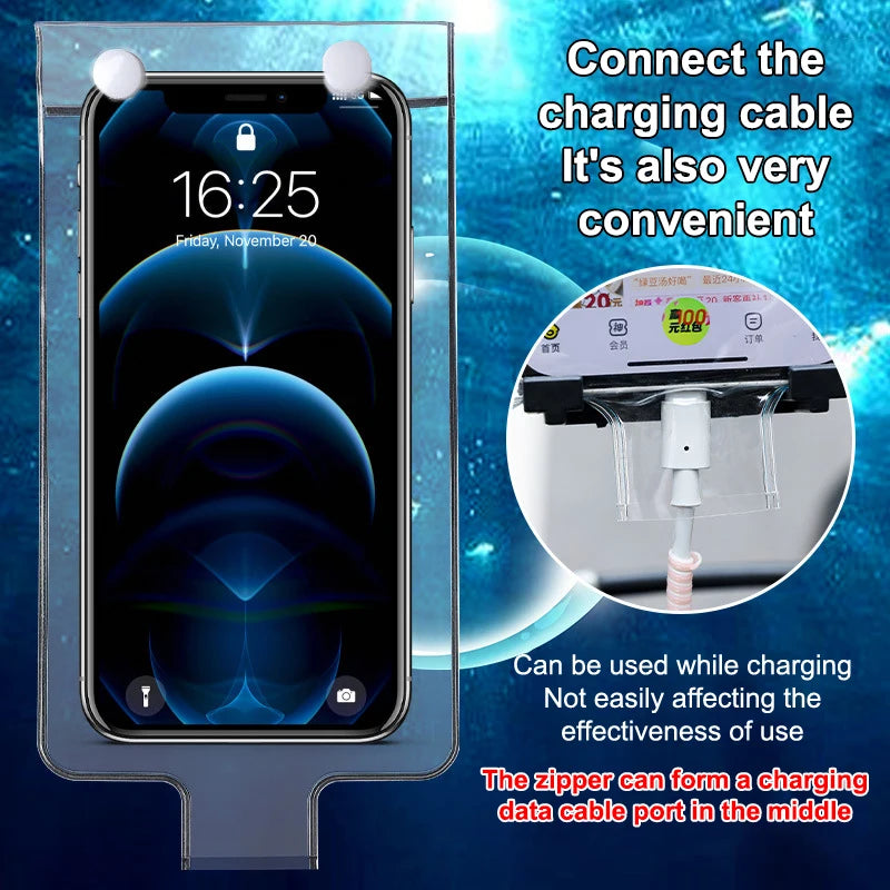 5PCS Waterproof Phone Cover Clear Case for Rider Motocycle Ridding Rainproof Phone Pouch Dry Bag Touchable Screen for Charge